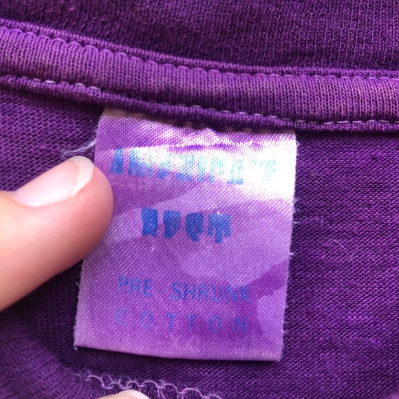 VINTAGE AMERICA’S BEST PRE SHRUNK COTTON PURPLE TIE DYE SINGLE STITCH - Picture 4 of 11